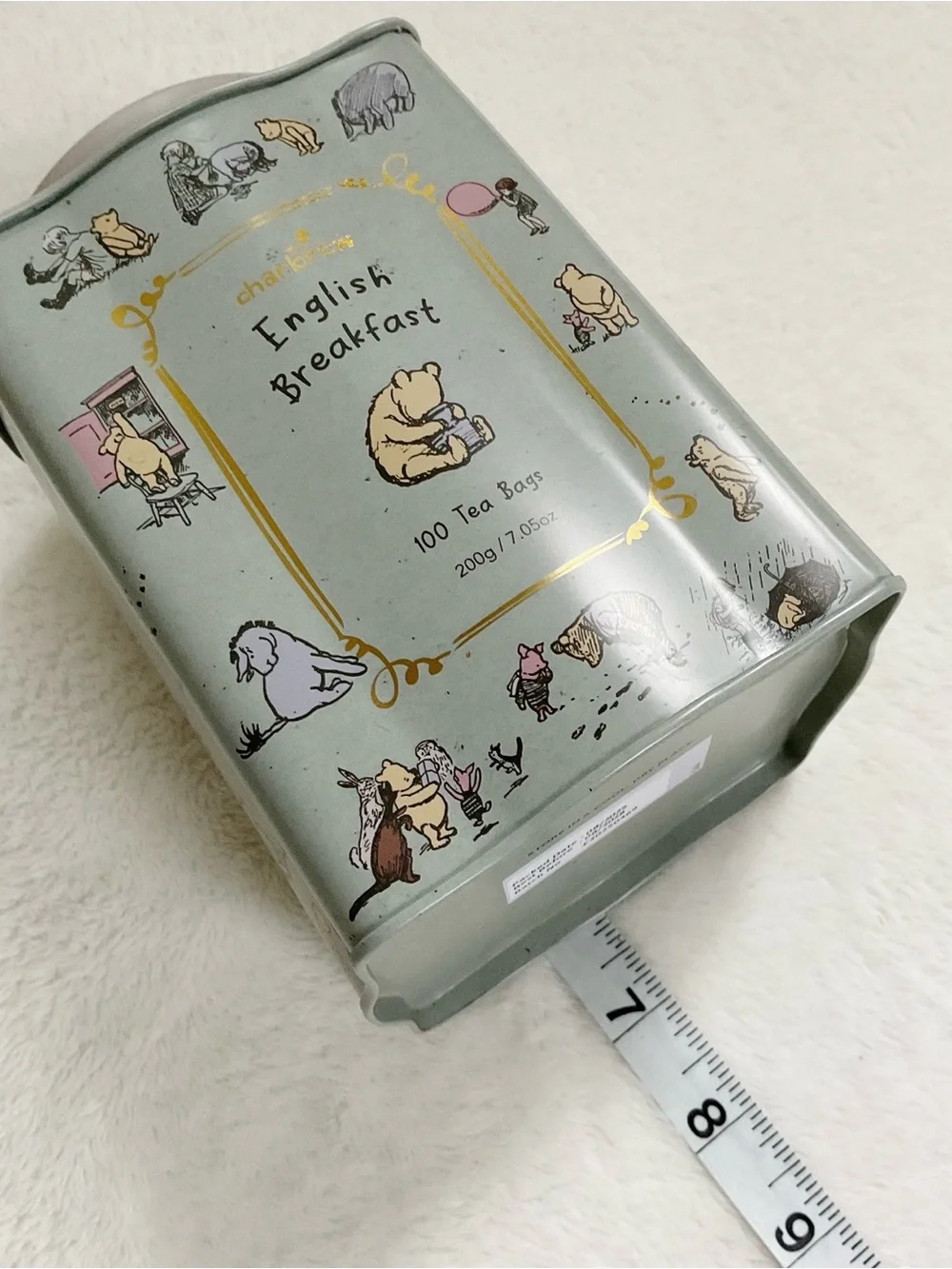 Winnie the Pooh Charbrew English Breakfast Tea Tin Canister Empty 100 Tea Bag